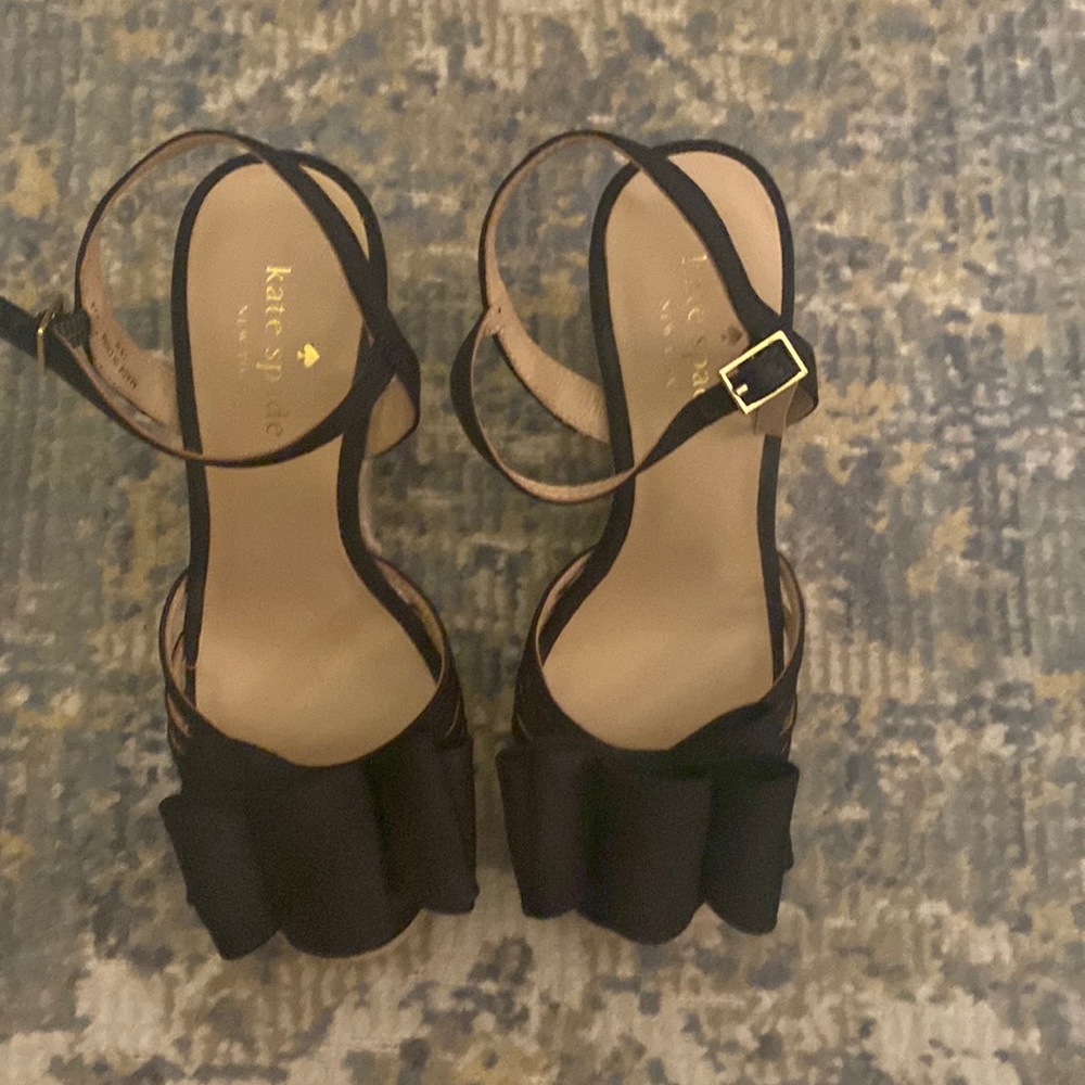 Kate Spade Grosgrain Bow Wedge Sandals